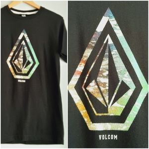 🍒 VOLCOM Large Logo Graphic T-Shirt Black Men's Sz S